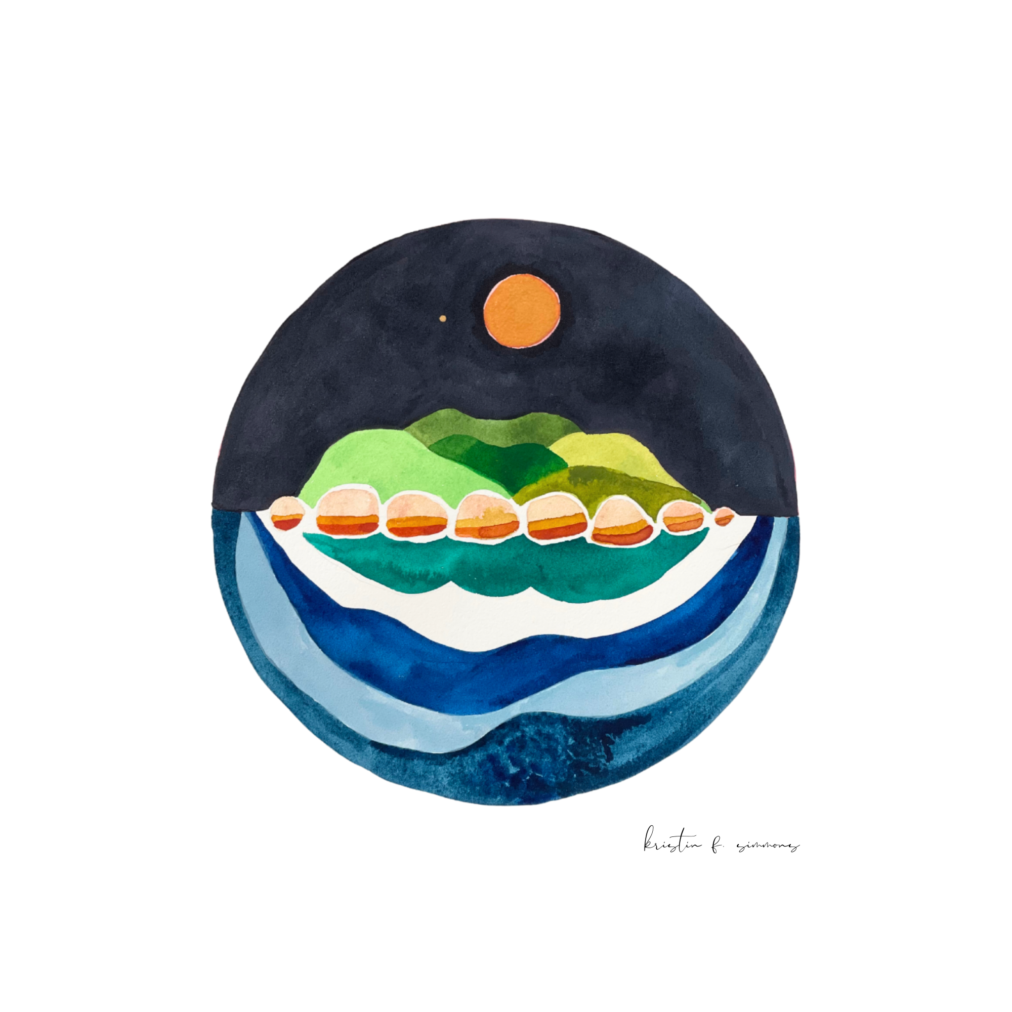 Timber Island Night Kristin Fuhrmann Simmons