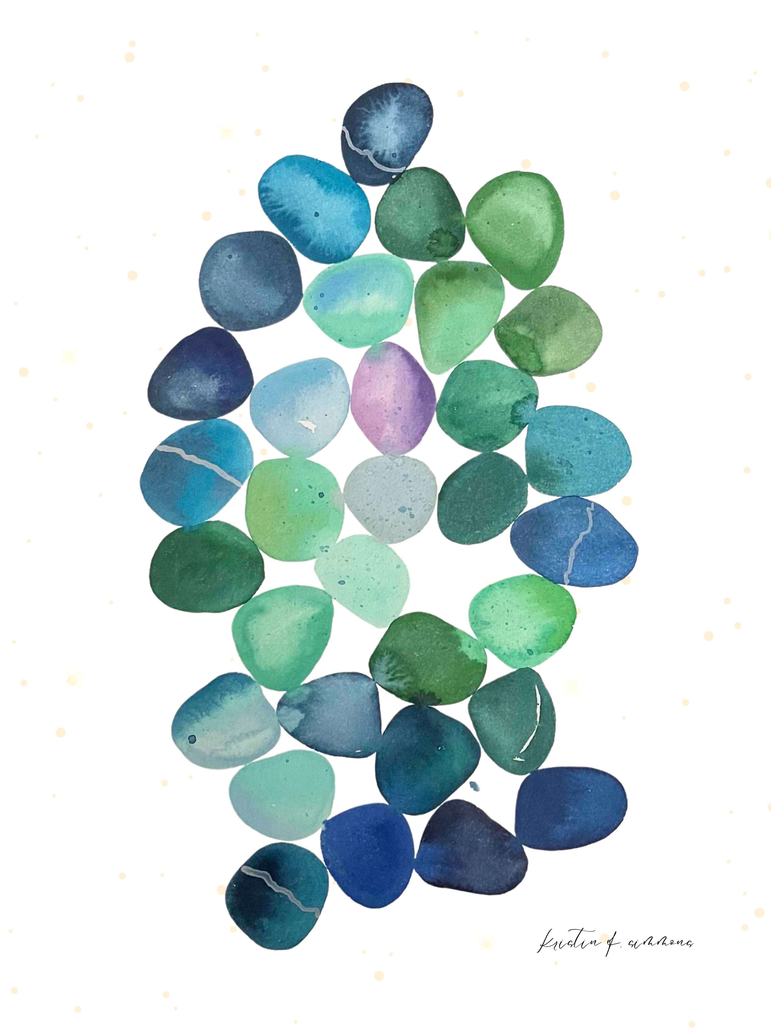 Blue Beach Glass 1 Kristin F Simmons